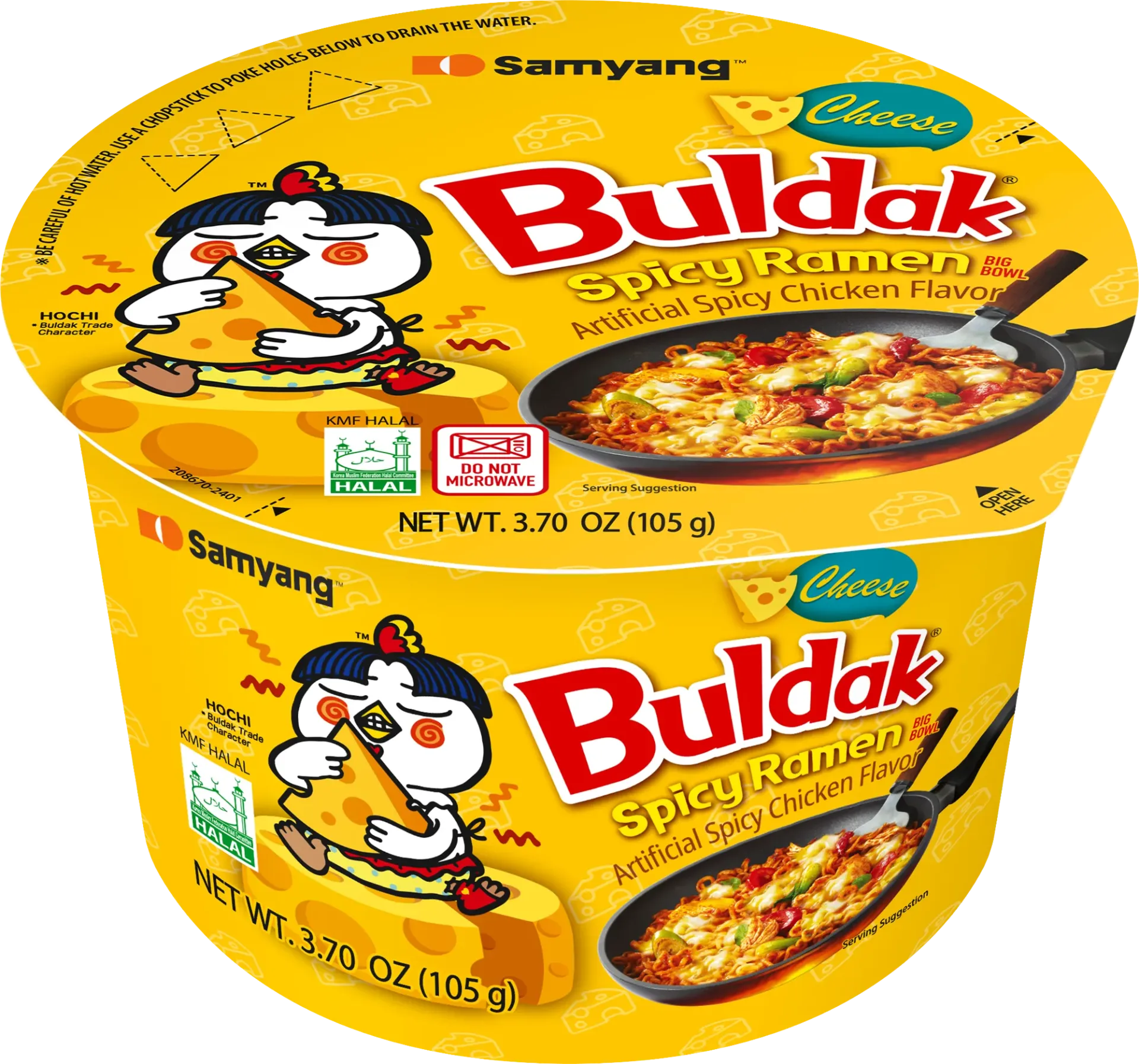 Buldak Big Bowl Queso Picante - 105 gr