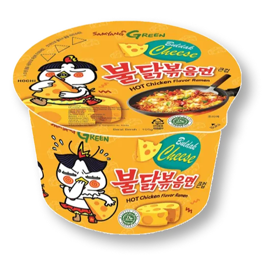 [8801073211056] Buldak Big Bowl Queso Picante 105 gr