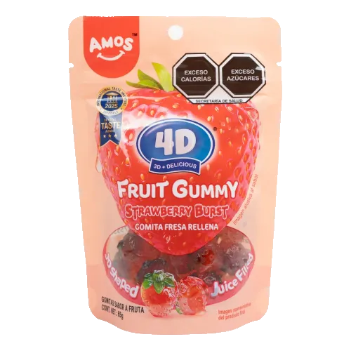 [6936756275536] Gomitas - Fresa 4D Rellenas - Fresa 65 gr