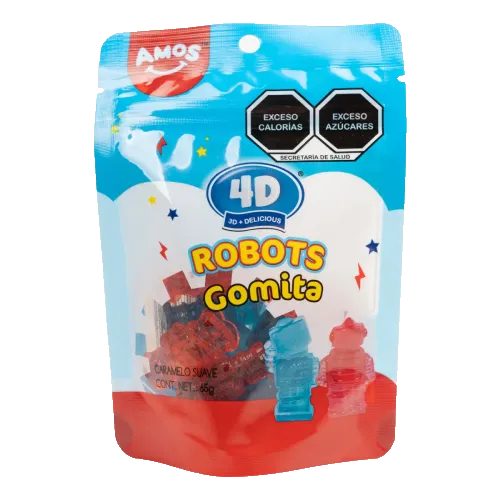 [6936756275529] Gomitas - Robots 4D  - Frutas 65 gr