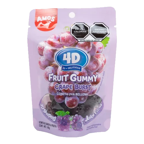 [6936756275543] Gomitas - Uva 4D Rellenas - Uva 65 gr