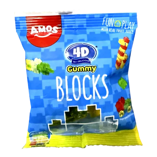 [6936756292380PZA] Gomitas  - Bloques 4D - Frutas 25 gr