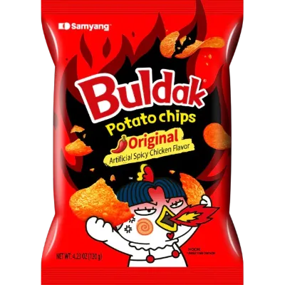 [192699000680] Buldak Potato Chips - Original Picante - 120 gr
