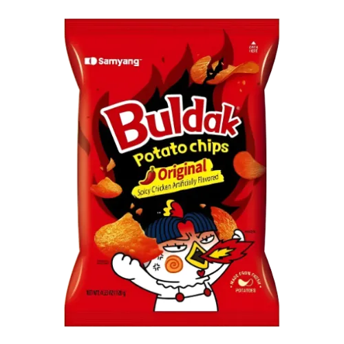 [192699000680] Buldak Potato Chips Original Picante - 120 Gr