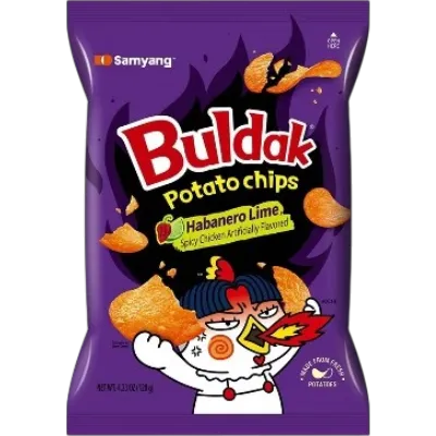 [192699000697] Buldak Potato Chips - Habanero Limón - 120 gr