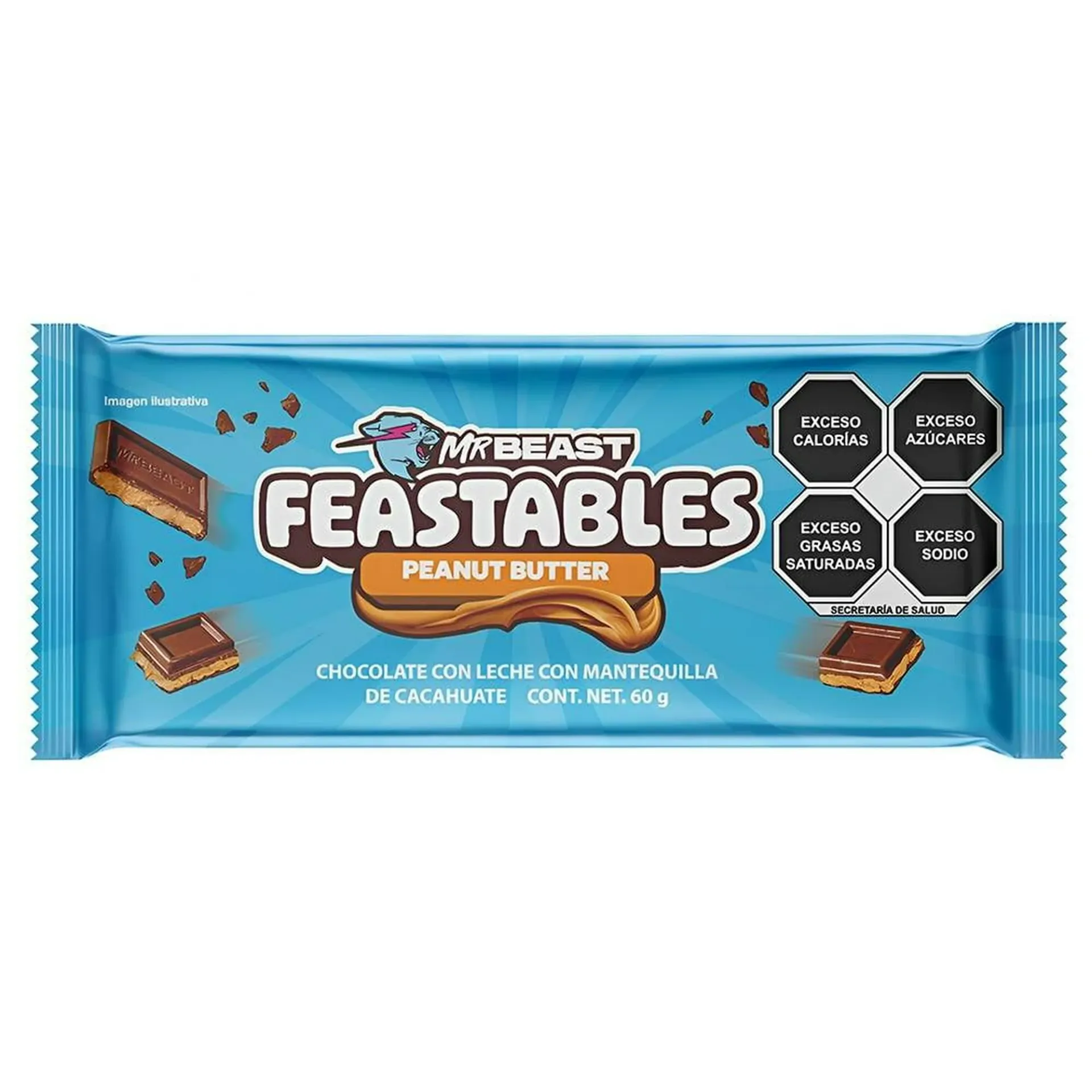 Mr. Beast Feastables Crema De Cacahuate 60 Gr